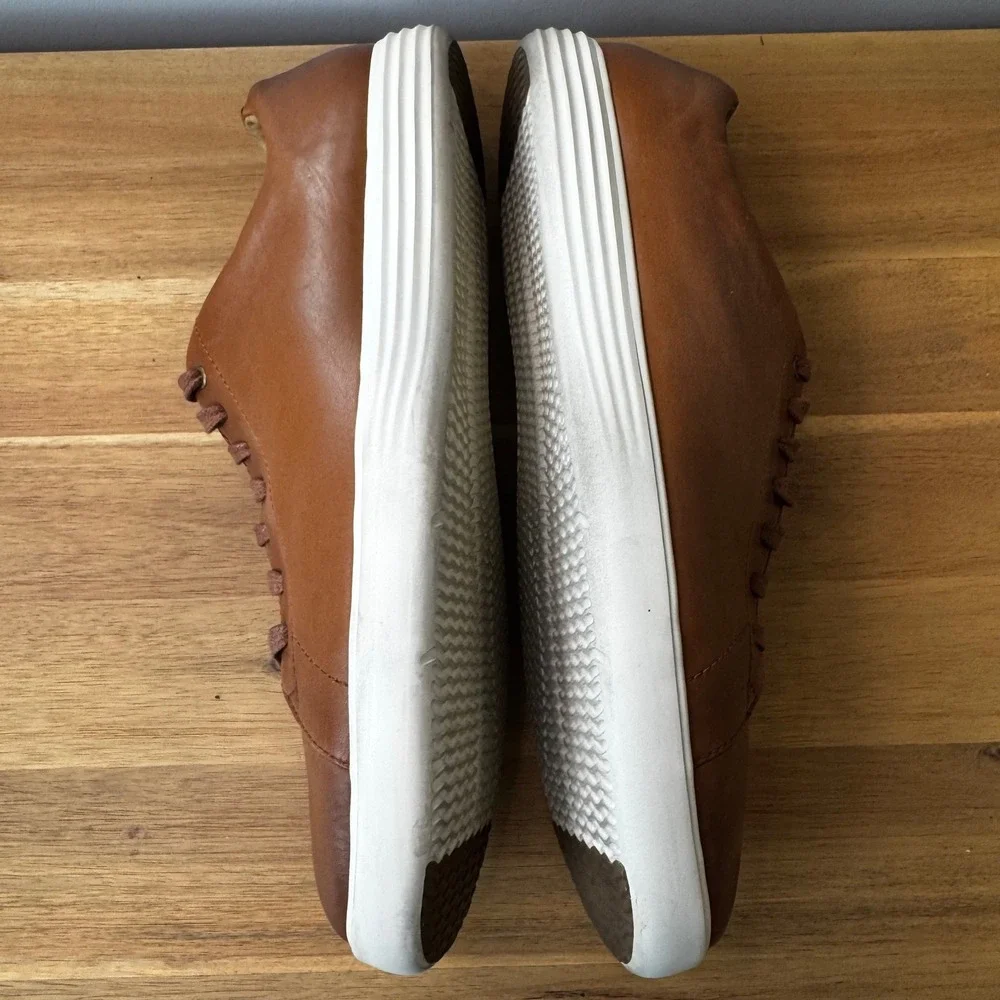 Cole Haan Men 11 M Grand Crosscourt II British Tan Leather Sneaker C26521 Casual